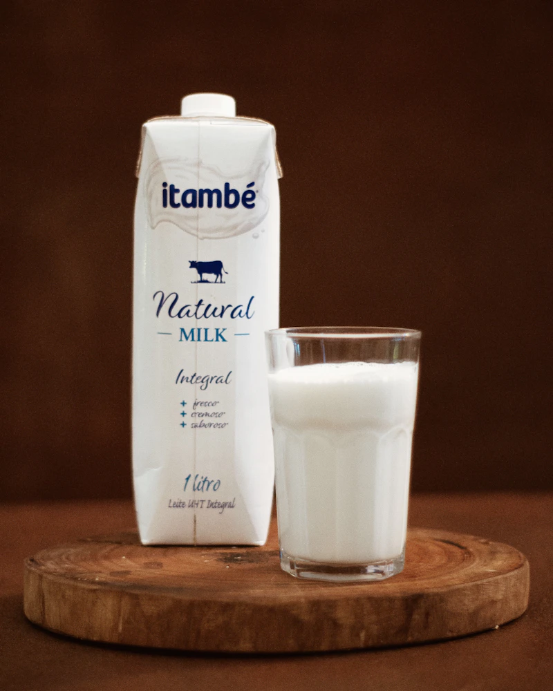 Fresh milk containers ready for delivery